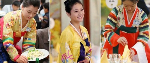 国际在线专稿：据韩国《国民日报》10月22日报道，朝韩离散家属团聚的的宴会现场上，年轻貌美的朝鲜女服务员引起了不少新闻媒体的关注。