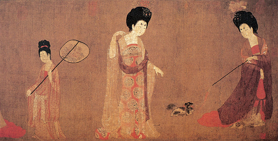 簪花仕女图紀念封1984年 周昉《簪花仕女图》, 木版水印一九五六年版| Christie's