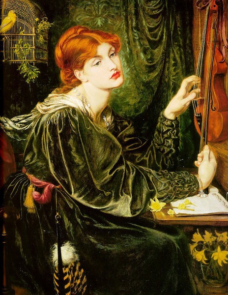 但丁·加百列·罗塞蒂，《维罗妮卡维罗纳》（1872），布面油画。（来自维基媒体基金会）