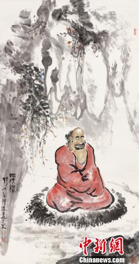 图为钱大礼作品达摩图。　浙江美术馆 摄