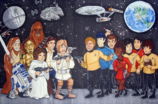 Star Wars vs. Star Trek 图片：感谢Taste of Cinema