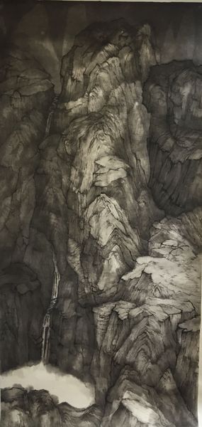 马圣超 “静谧96x190cm 水墨纸本2014”