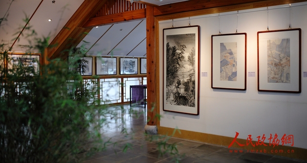 “学院风骨——中国画四人作品展”展出的部分画作