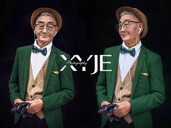 酷毙了!孙子给85岁爷爷拍了一组街拍照