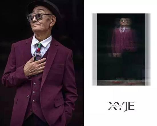 酷毙了!孙子给85岁爷爷拍了一组街拍照