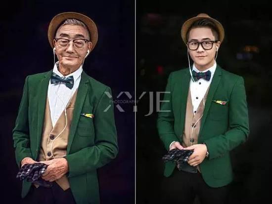 酷毙了!孙子给85岁爷爷拍了一组街拍照