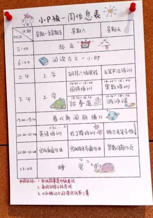 作息表