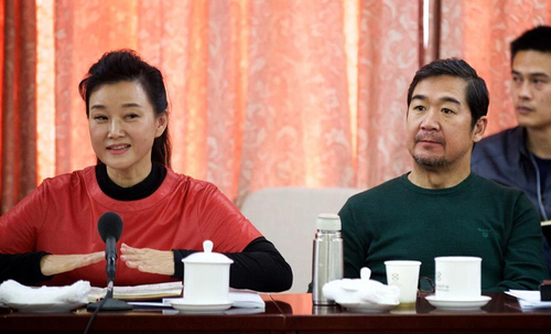 2016年3月7日，北京。全国政协十二届四次会议文艺界别委员小组讨论会上，宋祖英发言。记者 吴闻达摄