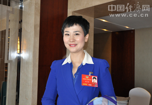 全国政协委员、中国大唐集团公司副总经理李小琳。记者马常艳摄