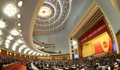 新华社照片，北京，2016年3月9日    
    十二届全国人大四次会议举行第二次全体会议
    3月9日，十二届全国人大四次会议在北京人民大会堂举行第二次全体会议。     
    新华社记者 陈建力 摄