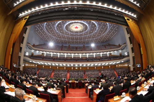 3月12日，全国政协十二届四次会议在北京人民大会堂举行第四次全体会议。新华社记者 马占成 摄3