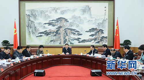3月18日，中共中央总书记、国家主席、中央军委主席习近平在中南海主持召开会议，专题听取北京冬奥会和冬残奥会筹办工作情况汇报并作重要讲话。新华社记者 兰红光 摄