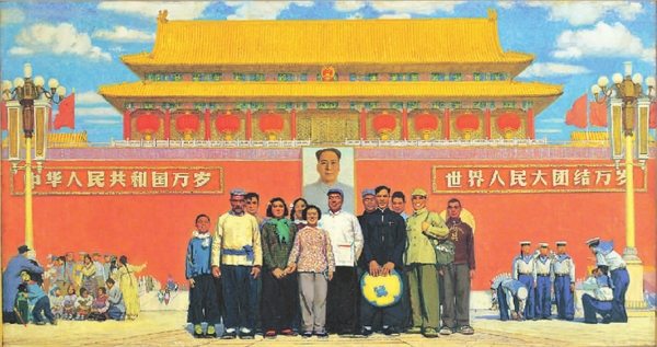 天安门前（布面油画）  孙滋溪