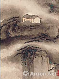清石涛《山水册》十开册之七（局部）密韵楼蒋氏旧藏 总估价二百万至二百五十万