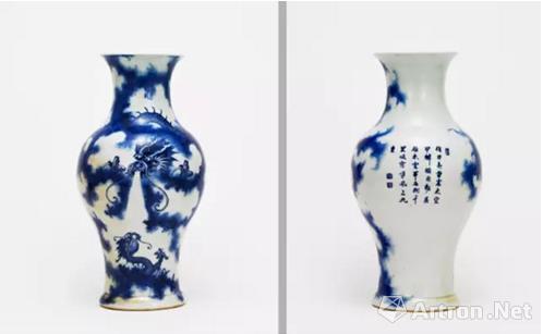 清乾隆 唐英制苍龙教子诗文观音瓶 估价：RMB4，000，000-6，000，000 北京匡时