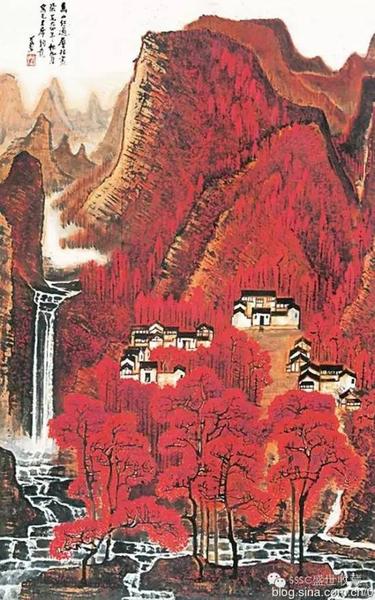 李可染《万山红遍》