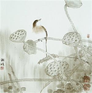 艺术家把自己的作品带到雅集活动现场展示。