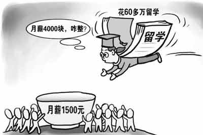 留学一年月薪缩水7千3