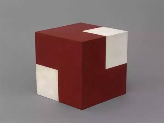 　　《主动对象（Active Object）》，威利斯•德•卡斯特罗（Willys de Castro），布面油画包裹木头，1962年
