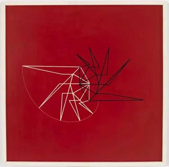 《可视的想法（Visible Idea）》，沃尔德·科代罗（Waldemar Cordeiro），木头上丙烯酸，1956年