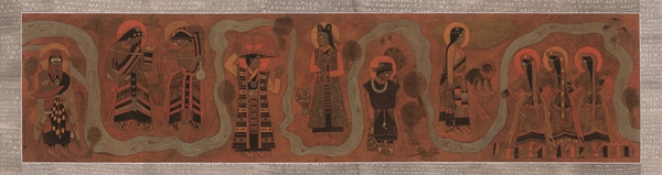 藏女与水（布面重彩）