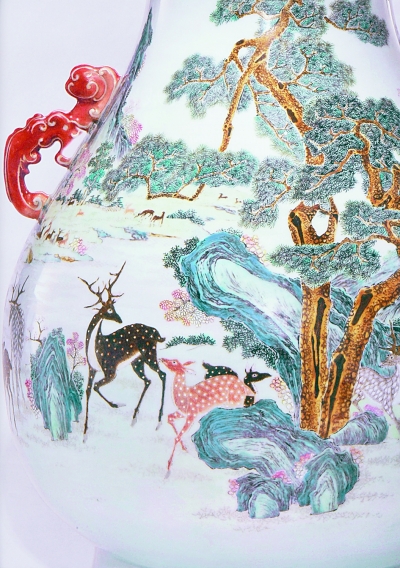 “大清乾隆年制”六字三行篆书款 乾隆本朝 高44.5cm