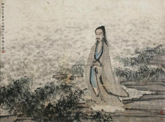 1944年《屈子行吟图》，2011年保利春拍2185万元
