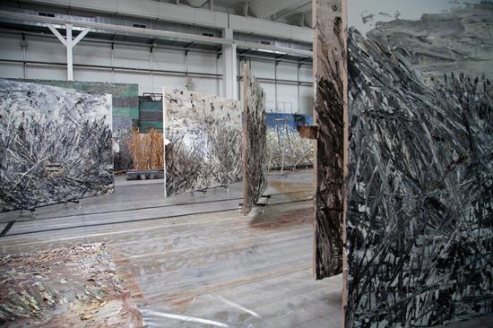 基弗工作室内景。图片：© Anselm Kiefer。 Photography： Anselm Kiefer