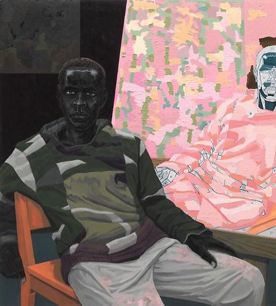 　　《无题之[画家]（Untitled [Painter]）》，聚氯乙烯板上丙烯，2010年。图片来源：大都会布劳耶分馆官网