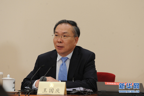 图为王国庆在发布会上回答记者提问。