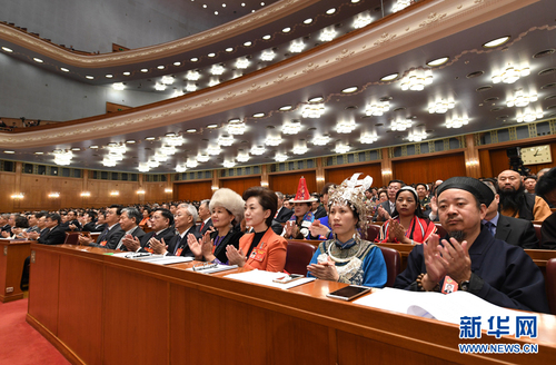 3月3日，中国人民政治协商会议第十二届全国委员会第五次会议在北京人民大会堂开幕。新华社记者 饶爱民 摄