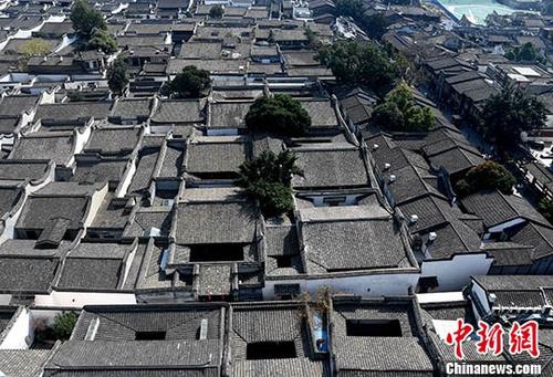 2月17日，鸟瞰国家5A级旅游景区福州三坊七巷。 <a target='_blank' href='http://www.chinanews.com/'>中新社</a>记者 张斌 摄