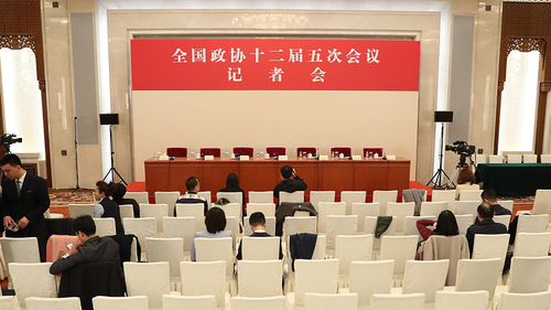 记者会现场