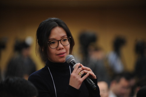 中国国际广播电台东南亚中心记者提问。
