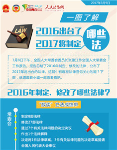 一图了解2016出台了哪些法，2017将制定哪些法