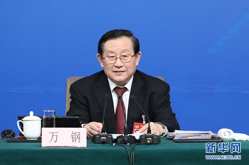图为科技部部长万钢。