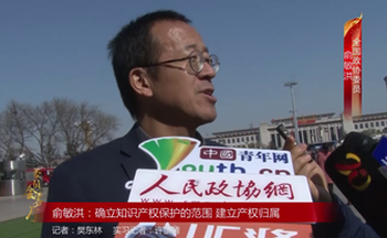 全国政协委员俞敏洪：确立知识产权保护的范围 建立产权归属