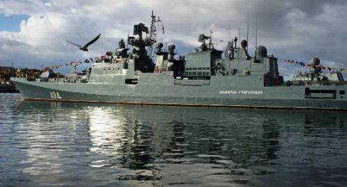 资料图：黑海舰队新型导弹护卫舰“格里戈罗维奇海军上将”号。