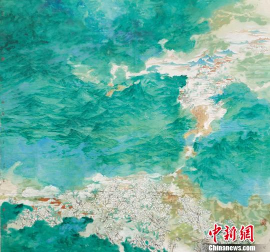 邓建强作品《桃花盛开的地方》。　主办方供图　摄