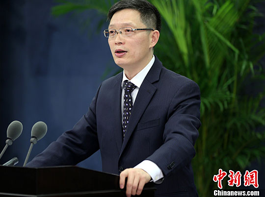 资料图：国务院台湾事务办公室举行例行发布会，国台办发言人安峰山主持例行新闻发布会。<a target='_blank' href='http://www.chinanews.com/'>中新社</a>记者 张勤 摄