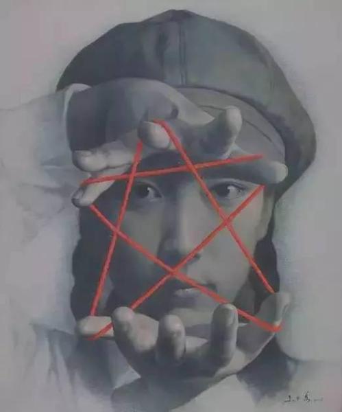 朱毅勇，《凝固的记忆 No.5》，布面油画，152 × 126.5cm，2005