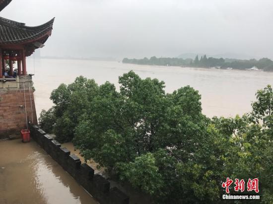 6月25日，由于连续强降雨，浙江兰溪水位猛涨。当地已启动防汛一级应急响应，发布今年第一号人员转移令。 <a target='_blank' href='http://www.chinanews.com/'>中新社</a>记者 奚金燕 摄