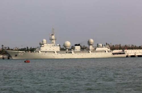 中国间谍船监测萨德实验