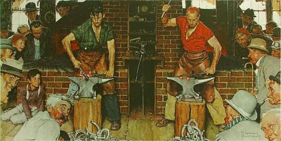 诺曼·洛克威尔，《沙夫茨伯里锻工场》，1940年