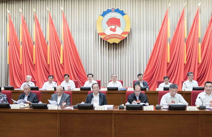 全国政协十二届常委会第二十二次会议举行全体会议
