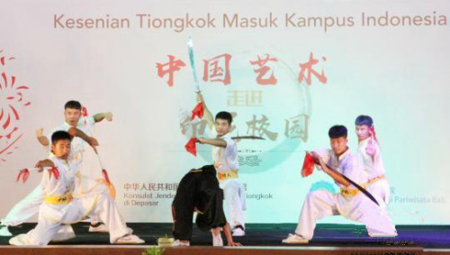 武术表演。
