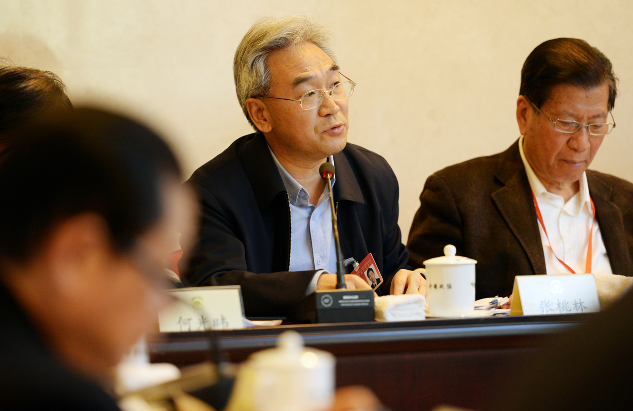 张桃林常委在分组讨论会上发言