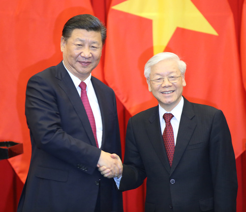 （4）习近平同越共中央总书记阮富仲举行会谈
