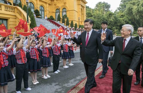 ）（3）习近平同越共中央总书记阮富仲举行会谈