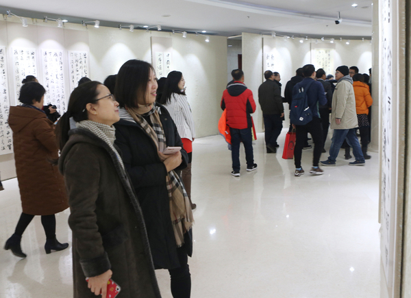 8观众兴致勃勃地观看展览